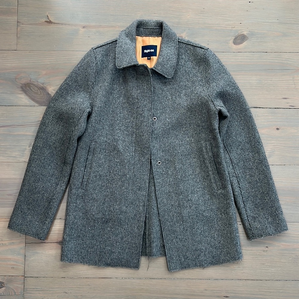 Right-On (Japanese brand) gray wool coat.
